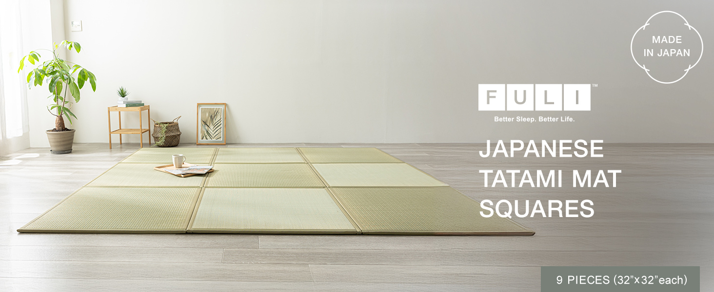 Amazon.com: FULI Japanese Square Tatami Rug, Lightweight Igusa Mat